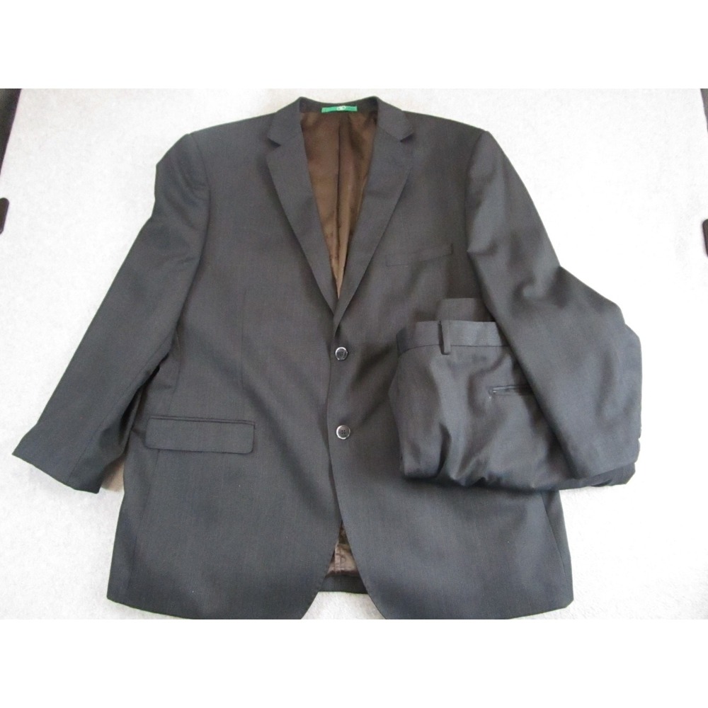 Bianco Brioni Suit‎  Mens 50R (Jacket) / 44R Gray Modern Fit Formal Jacket Pants